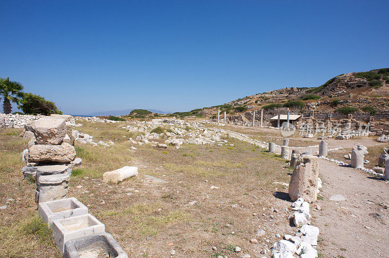 考古文物在Knidos (Cnidus)，土耳其